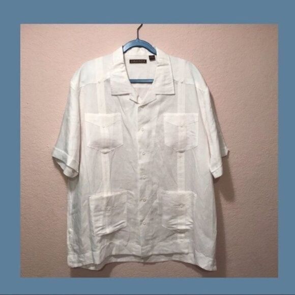 NWOT. Cubavera button down shirt with pockets - Picture 1 of 4